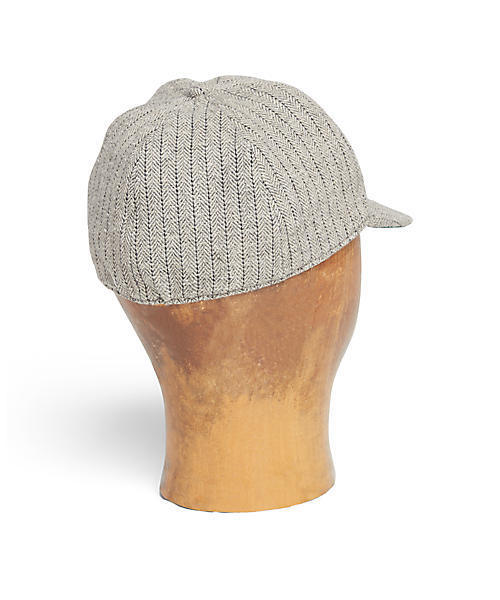 新品*RRL*ストライプド インディゴ ヘリンボーン キャップ *M RRLダブルアールエル インディゴ ストライプキャスケット ワーク