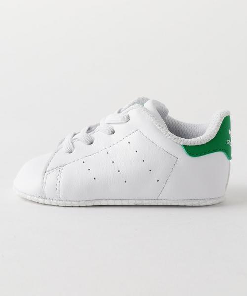 adidas(アディダス)の「【adidas(アディダス)】スタンスミス クリブ 11cm(ベビーシューズ/ベビーソックス・キッズ・ピンク/ケリー・11cm)」の4枚目の写真