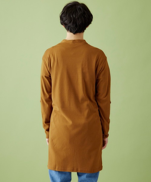 フライス編み多ボタンロング丈カーディガン/オーバーサイズ MONO