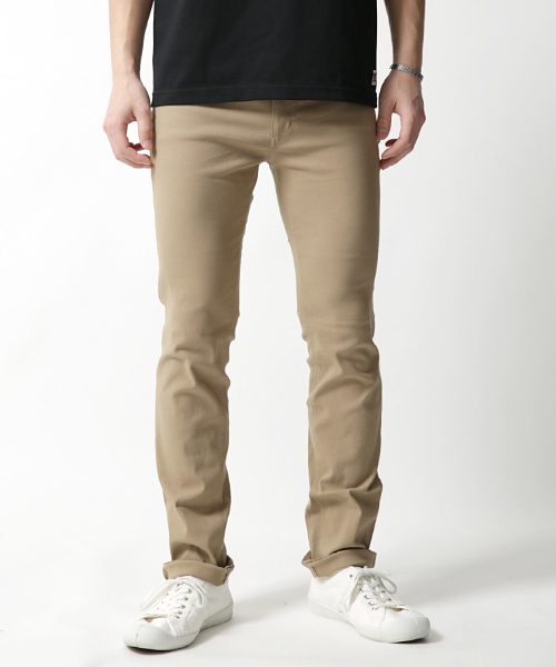 Rocky Monroe（ロッキーモンロー）の「ツイルハイテンションスキニーパンツ（チノパンツ・メンズ・ネイビー/グレー/ホワイト/ブラック/ベージュ・S/M/L/LL）」の4枚目の写真