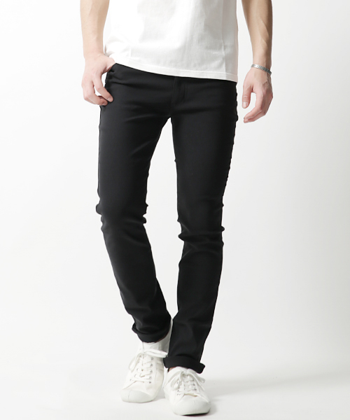 Rocky Monroe（ロッキーモンロー）の「ツイルハイテンションスキニーパンツ（チノパンツ・メンズ・ネイビー/グレー/ホワイト/ブラック/ベージュ・S/M/L/LL）」の2枚目の写真
