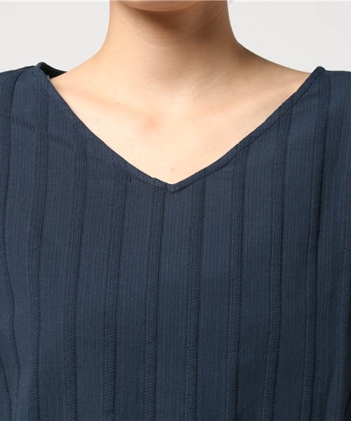 Khaju（カージュ）の「Khaju:レースアップスリーブブラウス（シャツ/ブラウス・レディース・ネイビー/オフホワイト・ONE SIZE）」の10枚目の写真