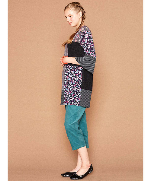 シロップ.(シロップ.)の「スリット袖のパッチワークワンピース(チュニック・レディース・ベージュ/グレー・LARGE/X-LARGE/XX-LARGE/SMALL/MEDIUM)」の14枚目の写真