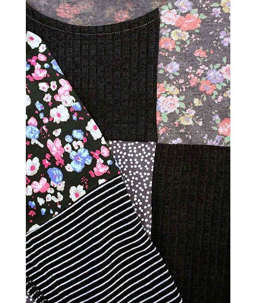 シロップ.(シロップ.)の「スリット袖のパッチワークワンピース(チュニック・レディース・ベージュ/グレー・LARGE/X-LARGE/XX-LARGE/SMALL/MEDIUM)」の9枚目の写真