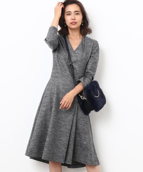 Rope ロペ の サイドタックバランサー千鳥ワンピース ワンピース Wear