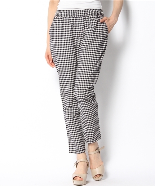 one after another NICE CLAUP(ワンアフターアナザーナイスクラップ)の「ギンガムパンツ(その他パンツ・レディース・グリーン/ブルー/ネイビー・FREE)」の3枚目の写真