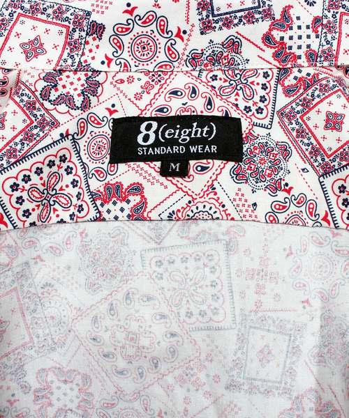 8(eight)(エイト)の「ペイズリー 長袖シャツ 日本製 高品質(シャツ/ブラウス・メンズ・ネイビー/アイボリー/ブルー・MEDIUM/LARGE/X-LARGE)」の7枚目の写真