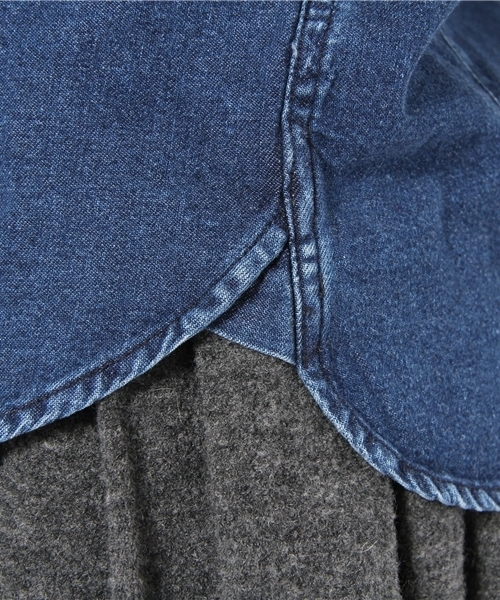 UNITED ARROWS(ユナイテッドアローズ)の「UAW C デニムシャツ◆(mg1303uC)(シャツ/ブラウス・レディース・ライトブルー/ネイビー・36/38)」の7枚目の写真