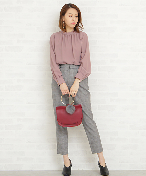 N.(N. Natural Beauty Basic)(エヌエヌナチュラルビューティーベーシック)の「ハイネックブラウス(シャツ/ブラウス・レディース・ブラック/グレー/ベージュ/ネイビー・MEDIUM)」の16枚目の写真