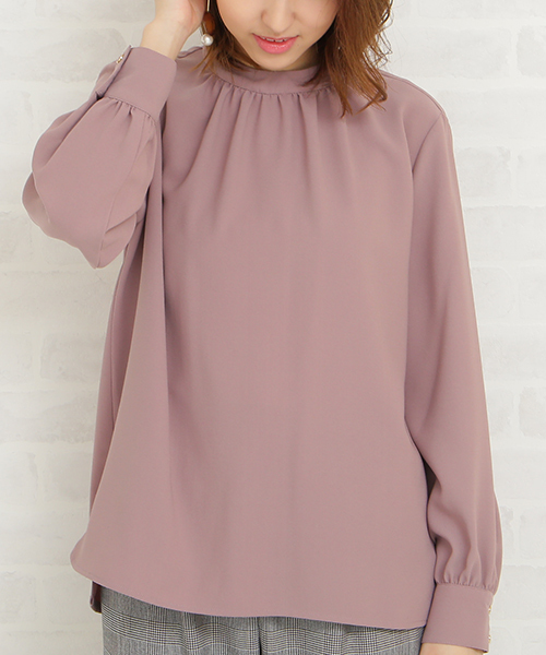 N.(N. Natural Beauty Basic)(エヌエヌナチュラルビューティーベーシック)の「ハイネックブラウス(シャツ/ブラウス・レディース・ブラック/グレー/ベージュ/ネイビー・MEDIUM)」の19枚目の写真