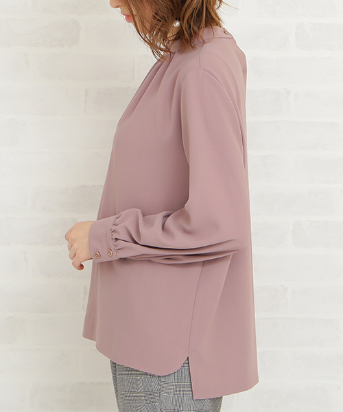 N.(N. Natural Beauty Basic)(エヌエヌナチュラルビューティーベーシック)の「ハイネックブラウス(シャツ/ブラウス・レディース・ブラック/グレー/ベージュ/ネイビー・MEDIUM)」の20枚目の写真