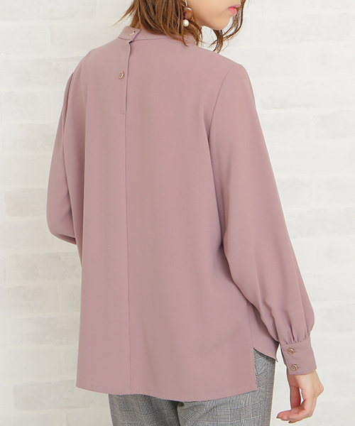 N.(N. Natural Beauty Basic)(エヌエヌナチュラルビューティーベーシック)の「ハイネックブラウス(シャツ/ブラウス・レディース・ブラック/グレー/ベージュ/ネイビー・MEDIUM)」の21枚目の写真