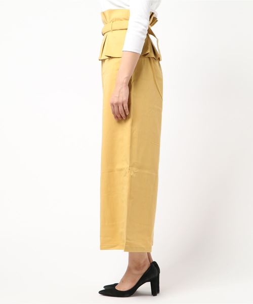 STYLEBLOCK（スタイルブロック）の「ツイルウエストタックワイドパンツ（その他パンツ・レディース・グレー/イエロー/ライトベージュ・M）」の4枚目の写真