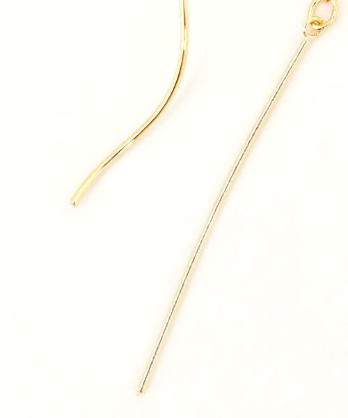 colleca la(コレカラ)の「ループフィット・ウェーブ&ストレートバーのイヤリング(イヤリング・レディース・ピンク/シルバー/ゴールド・FREE)」の12枚目の写真