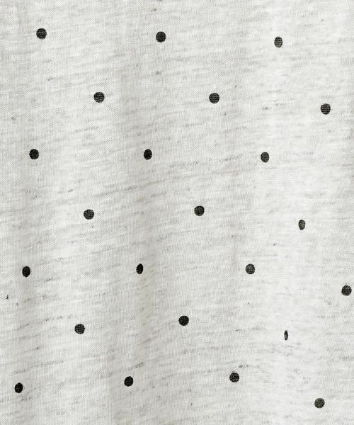 coen（コーエン）の「フレンチリネンドットプリントフリルスリーブTシャツ（Tシャツ/カットソー・レディース・グレー/ライトグレー/ネイビー・FREE）」の18枚目の写真