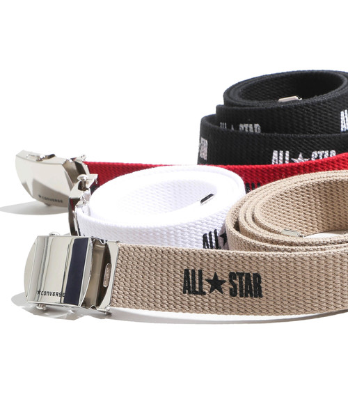 CONVERSE(コンバース)の「∴WEGO/CONVERSE別注ロゴガチャベルト(ベルト・メンズ・レッド/ベージュ/ホワイト/ブラック・FREE)」の4枚目の写真