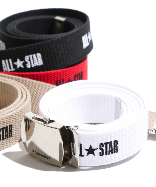 CONVERSE(コンバース)の「∴WEGO/CONVERSE別注ロゴガチャベルト(ベルト・メンズ・レッド/ベージュ/ホワイト/ブラック・FREE)」の2枚目の写真