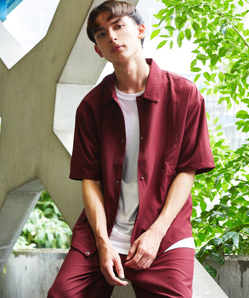 Rocky Monroe(ロッキーモンロー)の「半袖コーチシャツジャケット+バスケショートパンツセットアップ(セットアップ・メンズ・ブラック/ネイビー/グレー/ワイン・L/M/XL)」の4枚目の写真