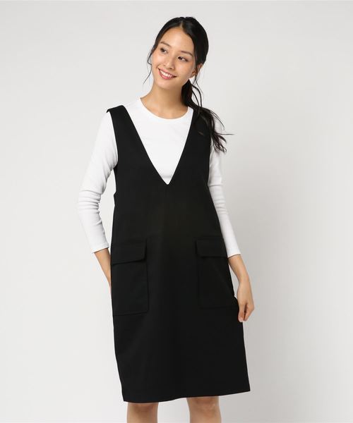 LBC（エルビーシー）の「TRジャンスカ（ジャンパースカート・レディース・ブラック/ダークブラウン・M）」の5枚目の写真