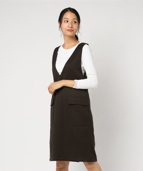 LBC（エルビーシー）の「TRジャンスカ（ジャンパースカート・レディース・ブラック/ダークブラウン・M）」の3枚目の写真