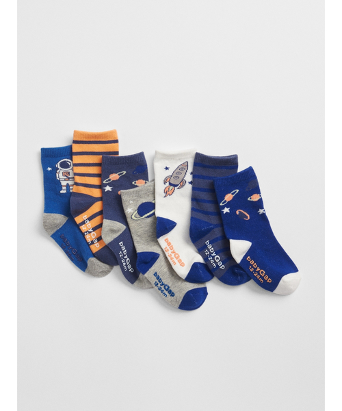 Gap ギャップ の 曜日入り宇宙クルーソックス 7足組 ソックス 靴下 Wear