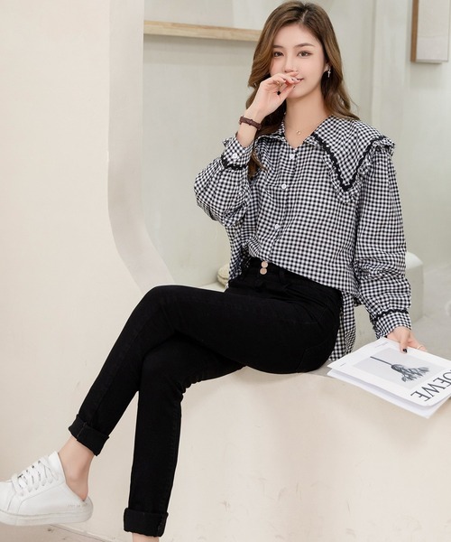 DAY CLOSET（デイ クローゼット）の「レディース　ストレッチスキニ―デニムパンツ（デニムパンツ・レディース・ブルー/グレー/インディゴブルー/ブラック・S/XL/XXL/L/M/XS）」の11枚目の写真