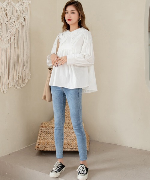 DAY CLOSET（デイ クローゼット）の「レディース　ストレッチスキニ―デニムパンツ（デニムパンツ・レディース・ブルー/グレー/インディゴブルー/ブラック・S/XL/XXL/L/M/XS）」の8枚目の写真