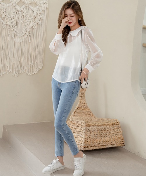 DAY CLOSET（デイ クローゼット）の「レディース　ストレッチスキニ―デニムパンツ（デニムパンツ・レディース・ブルー/グレー/インディゴブルー/ブラック・S/XL/XXL/L/M/XS）」の7枚目の写真