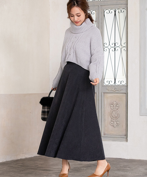 fifth（フィフス）の「ボトルネックケーブルニットプルオーバー（ニット/セーター・レディース・ホワイト/グレー/ブラック・MEDIUM）」の15枚目の写真