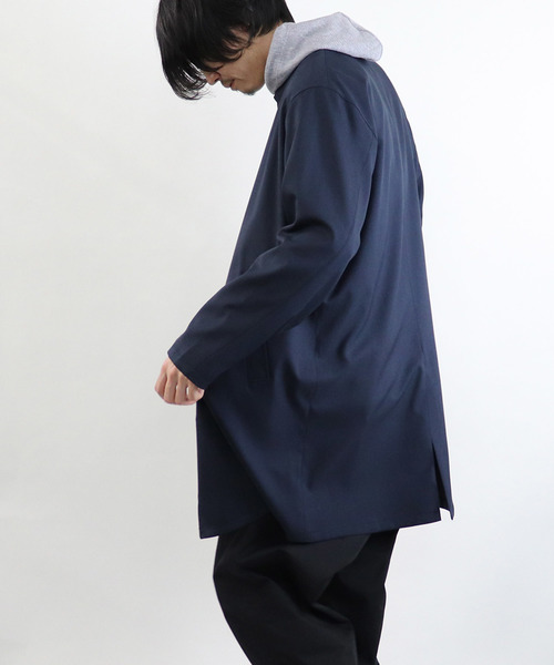 Confirm（コンファーム）の「Confirm / コンファーム カチオンステンカラーコート（ステンカラーコート・メンズ・ネイビー/ベージュ・M/L）」の5枚目の写真