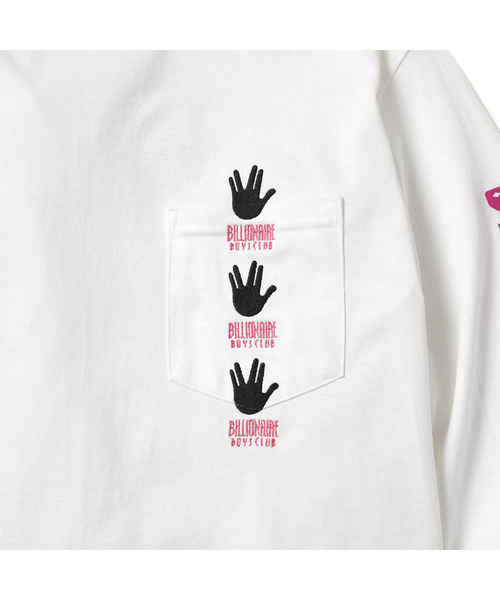 BILLIONAIRE BOYS CLUB HAND SIGN L/S POCKET T-SHIRT 19SPRING BILLIONAIRE BOYS CLUB HAND SIGN L/S POCKET T-SHIRT 19SPRING