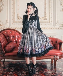 axesfemme kawaii イースターワンピース 黄色 うさぎ ジャンスカ ハッピーバカンス柄ジャンスカ | kawaii | axes femme online shop