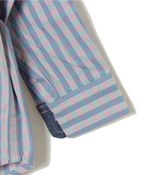 B:MING by BEAMS（ビーミングバイビームス）の「○ビーミング by ビームス / チェックシャツ（シャツ/ブラウス・キッズ・ネイビー/ピンク・100/90/80/120/110/130）」の7枚目の写真