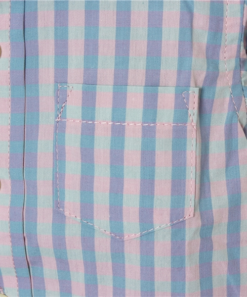B:MING by BEAMS（ビーミングバイビームス）の「○ビーミング by ビームス / チェックシャツ（シャツ/ブラウス・キッズ・ネイビー/ピンク・100/90/80/120/110/130）」の8枚目の写真