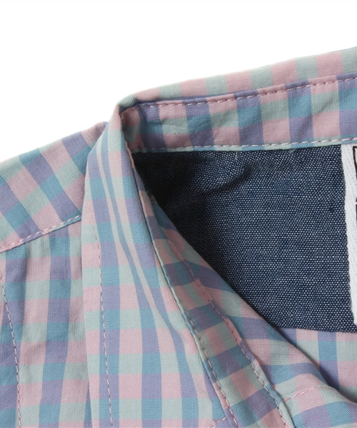 B:MING by BEAMS（ビーミングバイビームス）の「○ビーミング by ビームス / チェックシャツ（シャツ/ブラウス・キッズ・ネイビー/ピンク・100/90/80/120/110/130）」の4枚目の写真