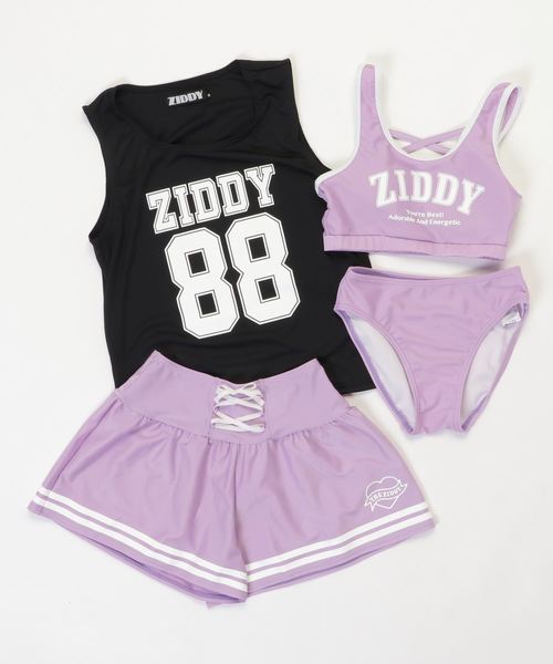 ZIDDY（ジディ）の「ZIDDY/ロゴタンクトップスイムウェア4点セット 水着（スイムグッズ・キッズ・ホワイト/ブラック・150/160/140）」の11枚目の写真