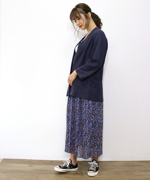 ottilie（オティーリエ）の「リネンノーカラージャケット（ノーカラージャケット・レディース・ベージュ/ネイビー/カーキ・FREE）」の8枚目の写真