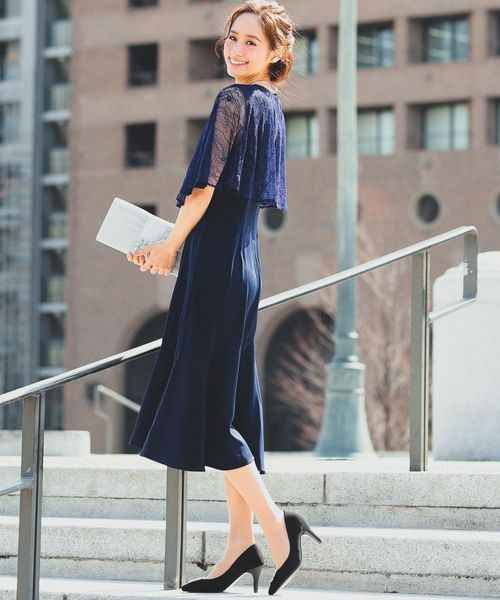 セール レースマントアシンメトリー結婚式ワンピースドレス ドレス Fashion Letter ファッションレター のファッション通販 Zozotown