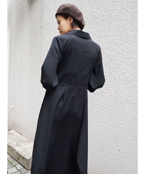 EMODA（エモダ）の「カシュクールオープンカラーシャツワンピース（ワンピース・レディース・ブラック/ブラウン/カーキ・FREE）」の16枚目の写真