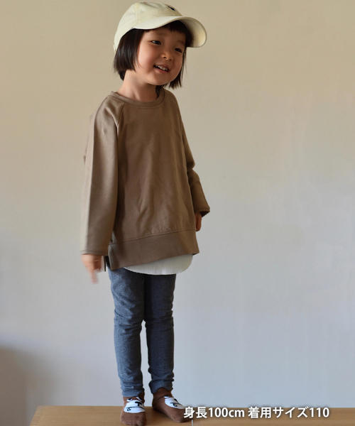 coen（コーエン）の「【先行販売・coen キッズ / ジュニア】ミニ裏毛×ワッフルタンクトップ2セット（Tシャツ/カットソー・キッズ・ベージュ/ブラック・150/120/100/110/130/140）」の9枚目の写真