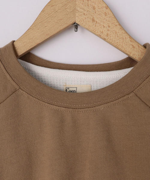 coen（コーエン）の「【先行販売・coen キッズ / ジュニア】ミニ裏毛×ワッフルタンクトップ2セット（Tシャツ/カットソー・キッズ・ベージュ/ブラック・150/120/100/110/130/140）」の6枚目の写真