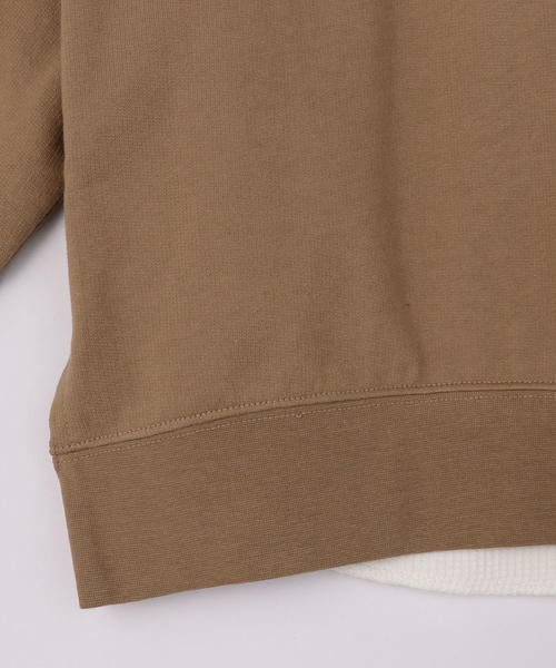 coen（コーエン）の「【先行販売・coen キッズ / ジュニア】ミニ裏毛×ワッフルタンクトップ2セット（Tシャツ/カットソー・キッズ・ベージュ/ブラック・150/120/100/110/130/140）」の12枚目の写真