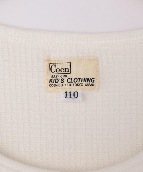 coen（コーエン）の「【先行販売・coen キッズ / ジュニア】ミニ裏毛×ワッフルタンクトップ2セット（Tシャツ/カットソー・キッズ・ベージュ/ブラック・150/120/100/110/130/140）」の17枚目の写真