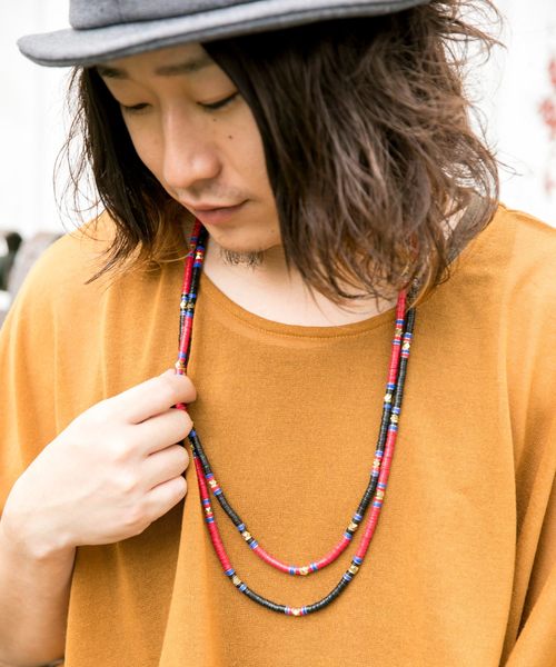 チャイハネ ネイティブカラービーズ2連men Sネックレス ネックレス チャイハネ チャイハネ のファッション通販 Zozotown
