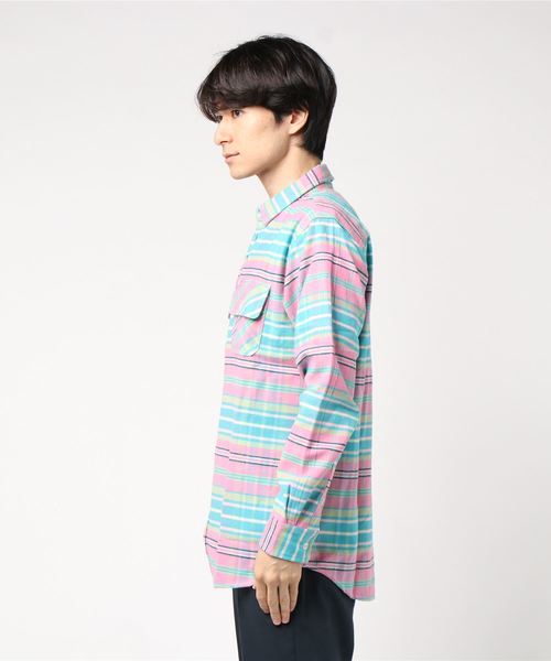 DEAR LAUREL(ディアローレル)の「DEAR LAUREL/ディアローレル D19F2601 ネルシャツ(シャツ/ブラウス・メンズ・ブルー/グリーン/ピンク/イエロー・M/L/XL)」の5枚目の写真