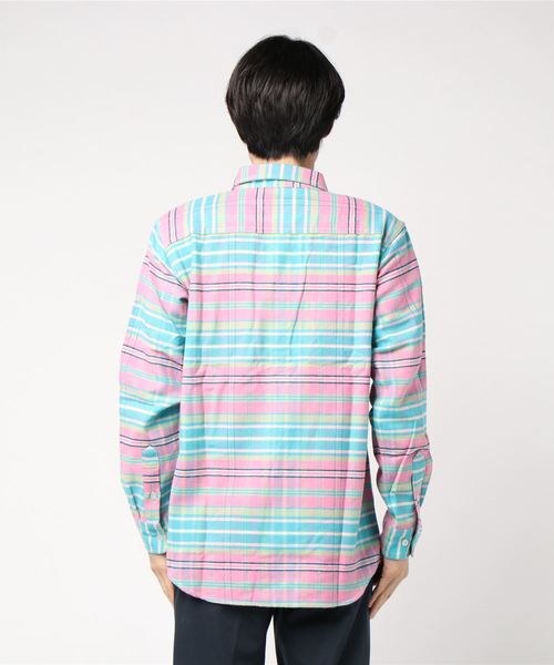 DEAR LAUREL(ディアローレル)の「DEAR LAUREL/ディアローレル D19F2601 ネルシャツ(シャツ/ブラウス・メンズ・ブルー/グリーン/ピンク/イエロー・M/L/XL)」の6枚目の写真