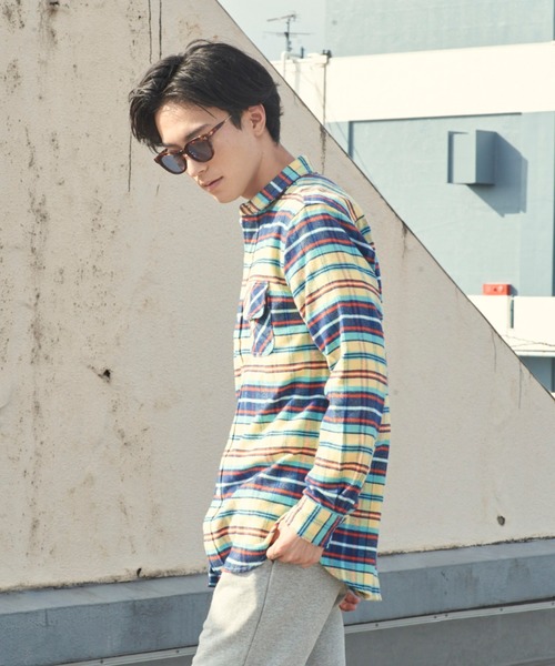 DEAR LAUREL(ディアローレル)の「DEAR LAUREL/ディアローレル D19F2601 ネルシャツ(シャツ/ブラウス・メンズ・ブルー/グリーン/ピンク/イエロー・M/L/XL)」の11枚目の写真