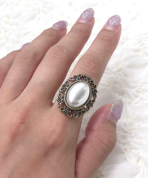 apres jour（アプレジュール）の「【apres jour×ARIAZ】ヴィンテージパールリング（リング・レディース・ゴールド/シルバー・FREE）」の3枚目の写真