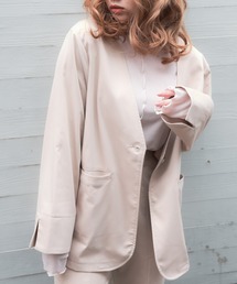 VANNIE U | VANNIE U ノーカラーとろみジャケット(ノーカラージャケット)