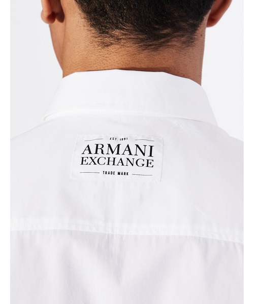 ARMANI EXCHANGE(アルマーニエクスチェンジ)の「【A|Xアルマーニ エクスチェンジ】ビッグAXロゴ長袖シャツ/REGULAR(シャツ/ブラウス・メンズ・ホワイト/ブラック・X-SMALL/LARGE/X-LARGE/MEDIUM/SMALL)」の7枚目の写真